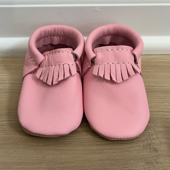 Freshly Picked Other - Freshly Picked Pink Baby Girl Moccasins Size 2